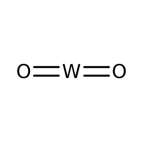 1 tungsten atom (W) bonded with two oxygen atoms (O).
