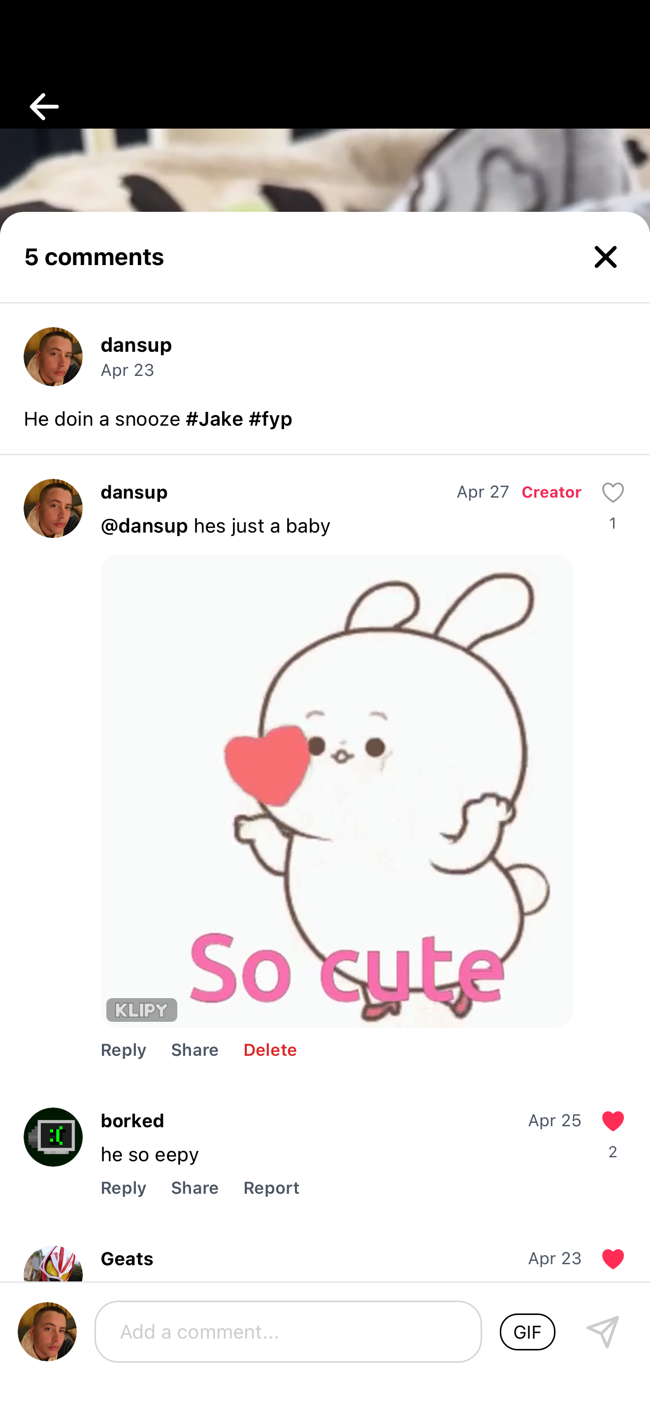 Loops GIF Keyboard feature on our mobile app