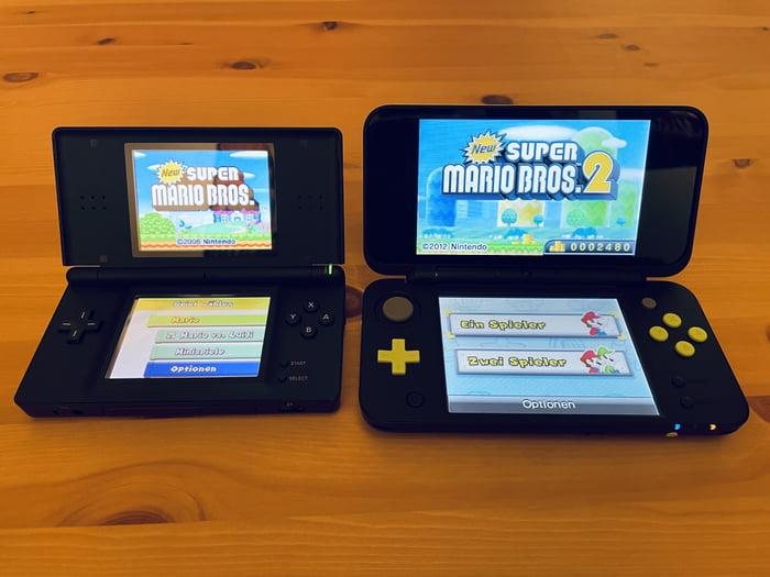 Nintendo DS Lite and 2DS XL.