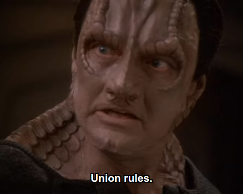 Garak:  Union rules.