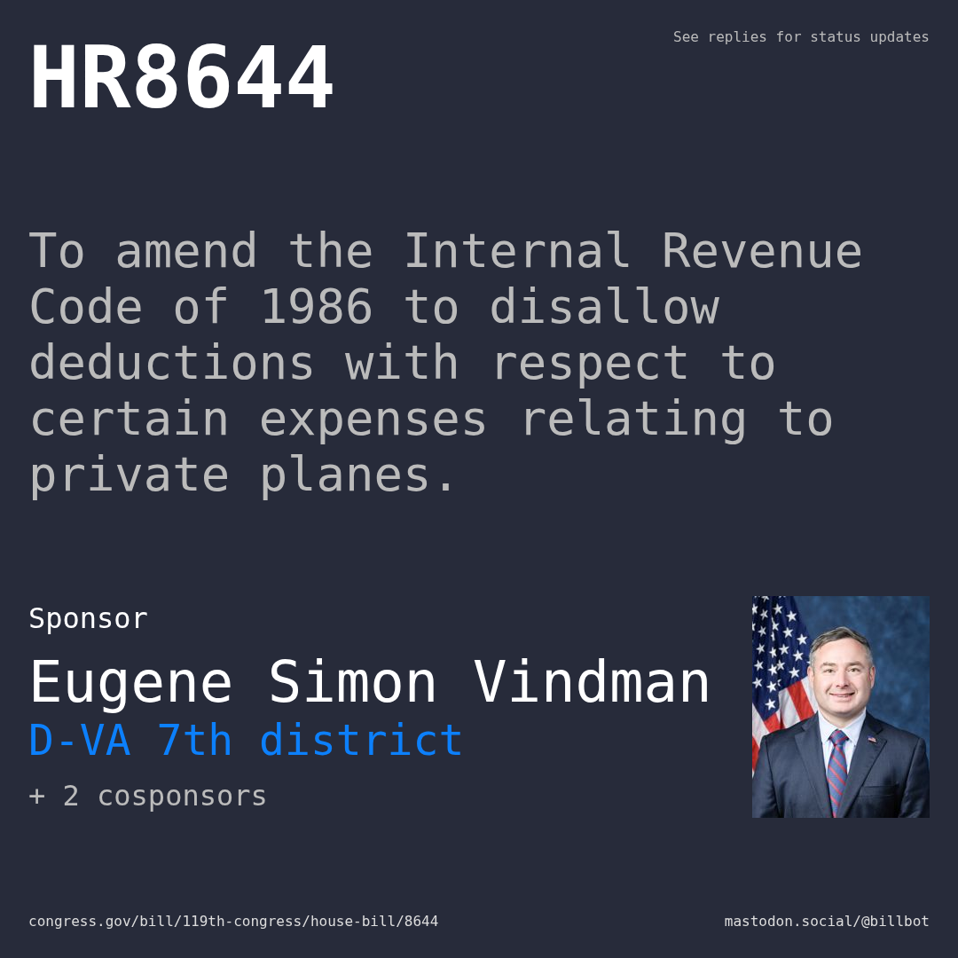 Description of HR8644, and a depiction of its sponsor, Eugene Simon Vindman.