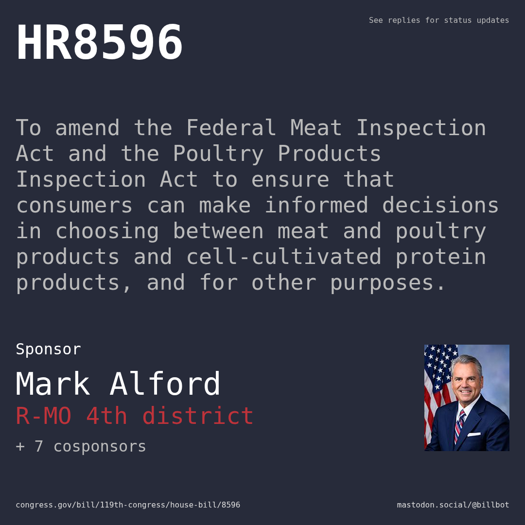 Description of HR8596, and a depiction of its sponsor, Mark Alford.
