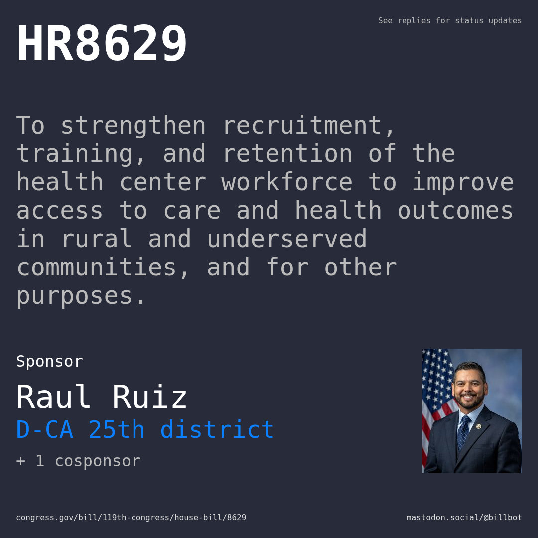 Description of HR8629, and a depiction of its sponsor, Raul Ruiz.