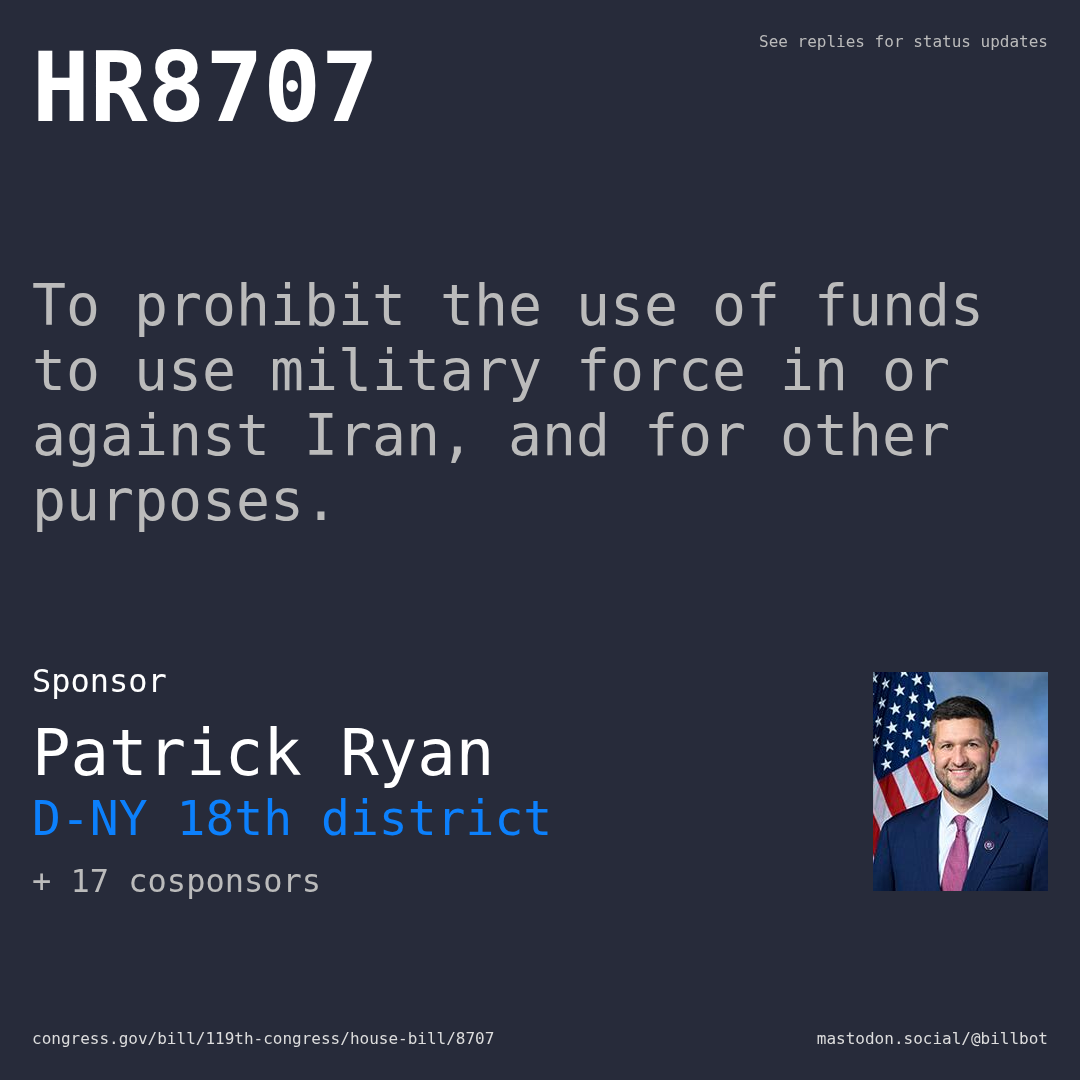 Description of HR8707, and a depiction of its sponsor, Patrick Ryan.