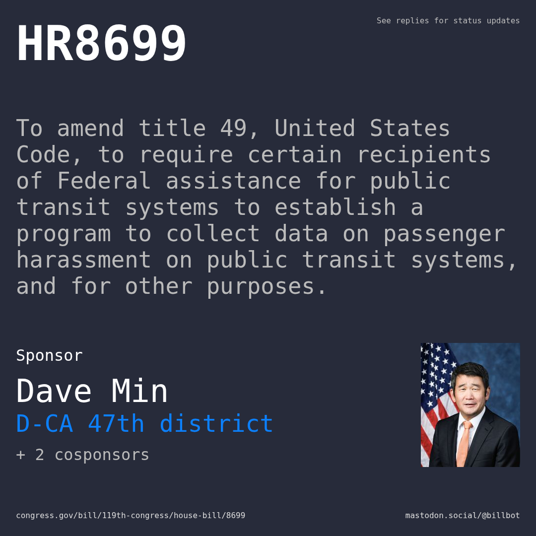 Description of HR8699, and a depiction of its sponsor, Dave Min.