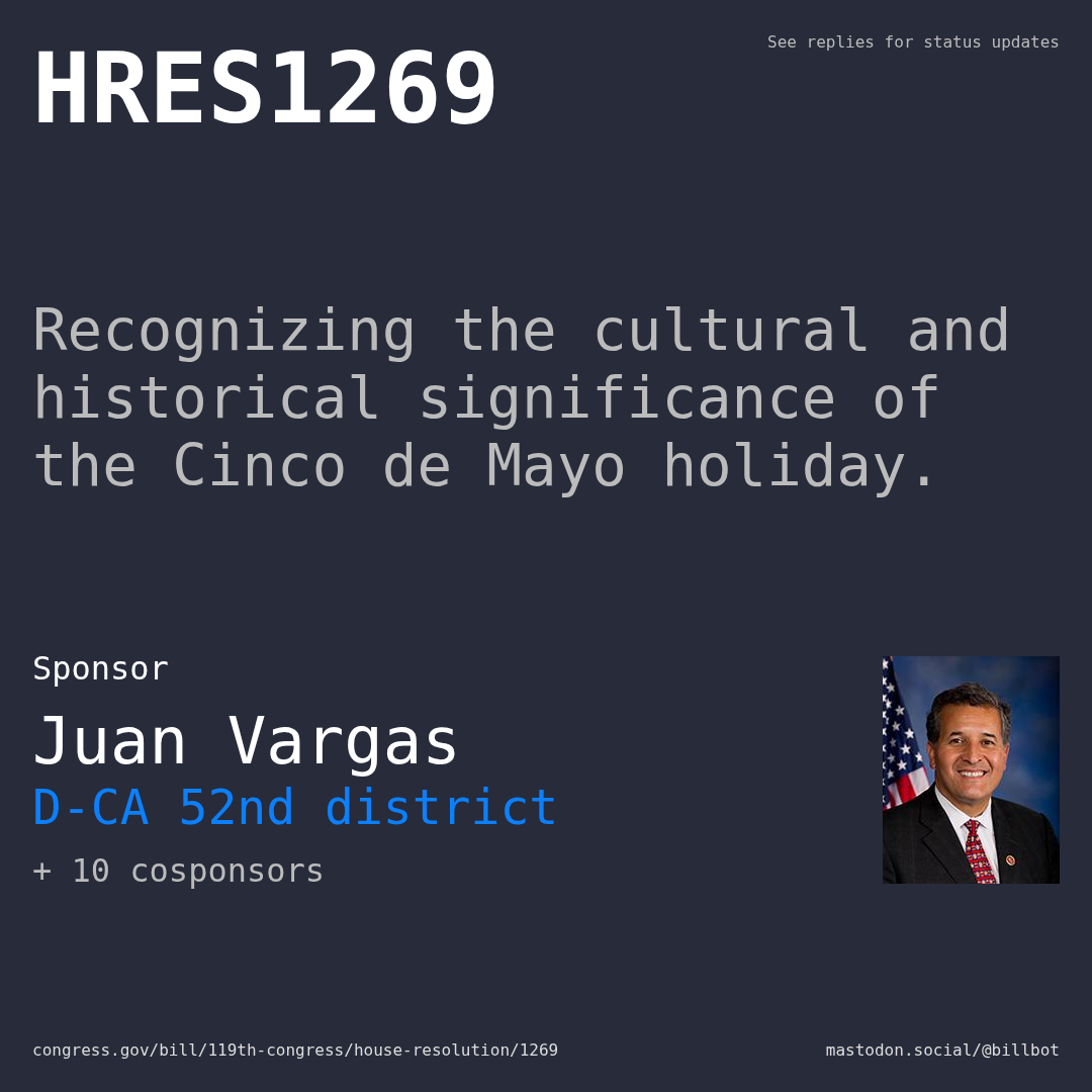 Description of HRES1269, and a depiction of its sponsor, Juan Vargas.