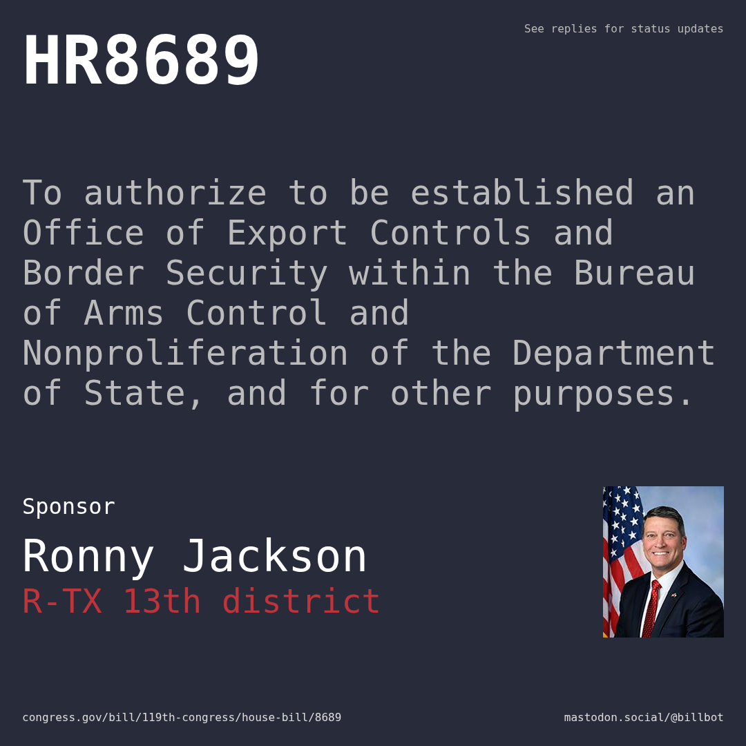 Description of HR8689, and a depiction of its sponsor, Ronny Jackson.