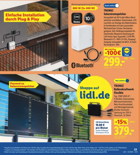 Plug-in battery of 2,24 kWh for 299 €