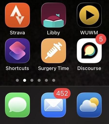 Screenshot of icons, including “Surgery Time”