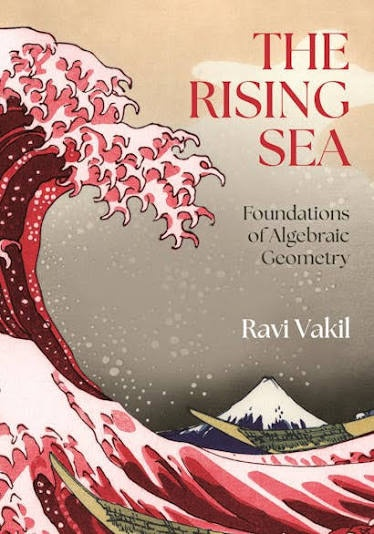 Cover image of "The Rising Sea - Foundations of Algebraic Geometry" by Ravi Vakil