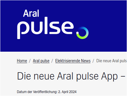 Blaues Logo:
Die neue Aral pulse App
Datum der Veröffentlichung:
2. April 2024