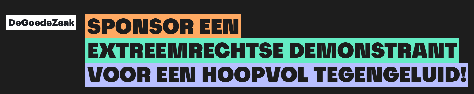 Sponsor een extreemrechtse demonstrant