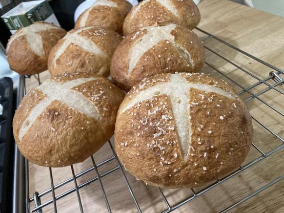 Pretzel buns