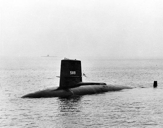 USS Scorpion, 22. August 1960, vor New London, Connecticut
Quelle: Offizielles Foto der US-Marine, aus den Sammlungen des Naval Historical Center
Lizenz: Public Domain