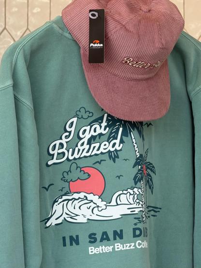 Long sleeve at Buzz coffee saying „I got buzzed in Dan Diego“