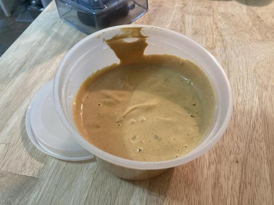Vegan queso “cheese” sauce.