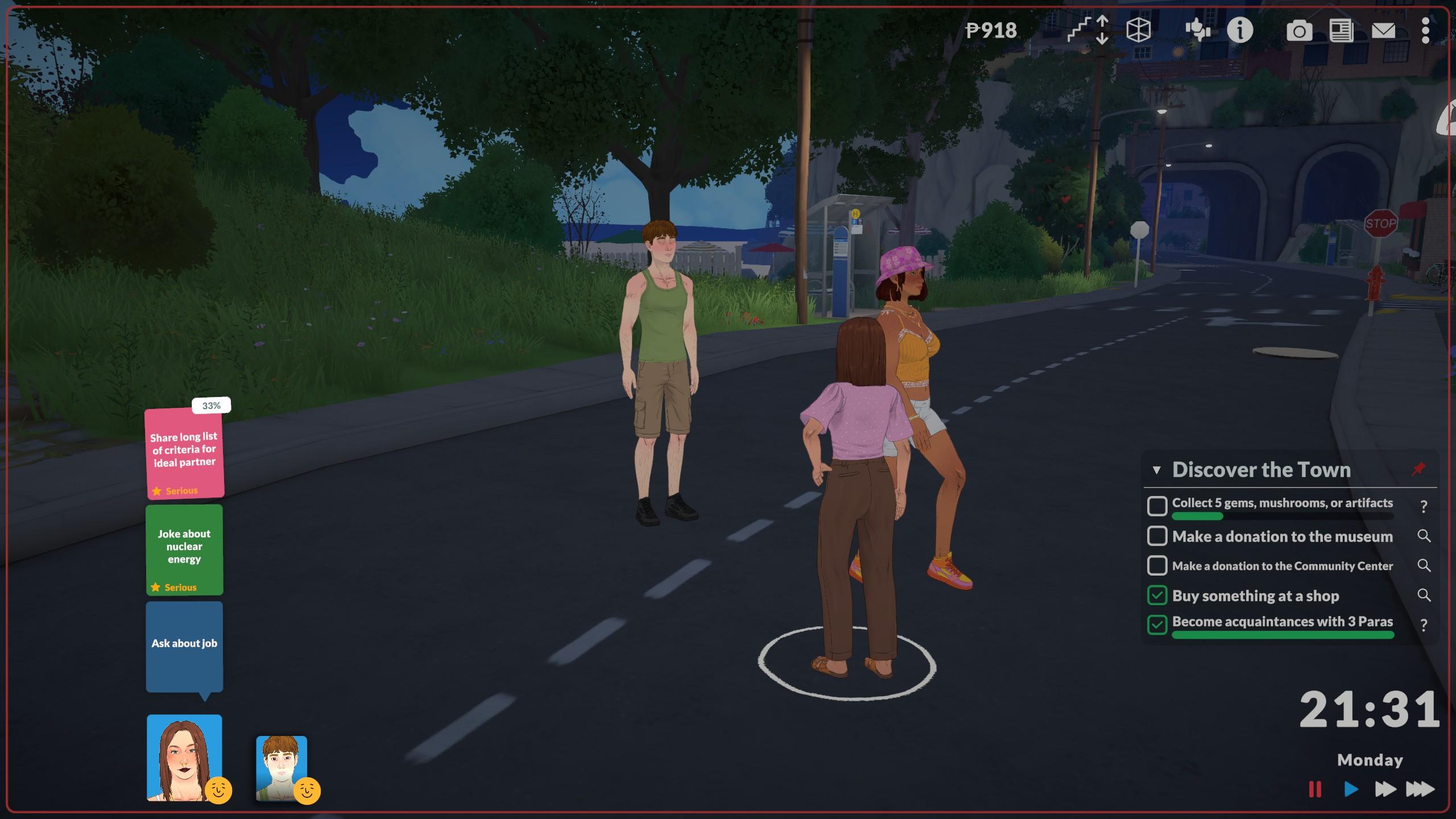 A screenshot of gameplay of Paralives showing how different the style and UI is from the Sims, it's competitor.
