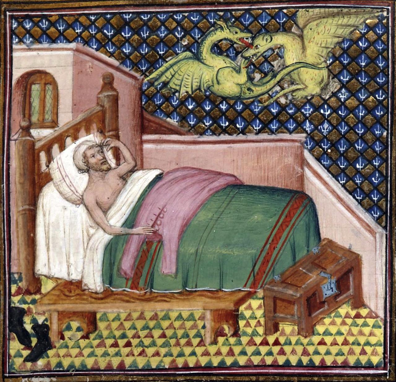Stop that noise, #dragons. Grande Bible historiale complétée, Paris ca. 1395-1401. BnF, Français 159, fol. 256r.
#medieval #MedievalArt