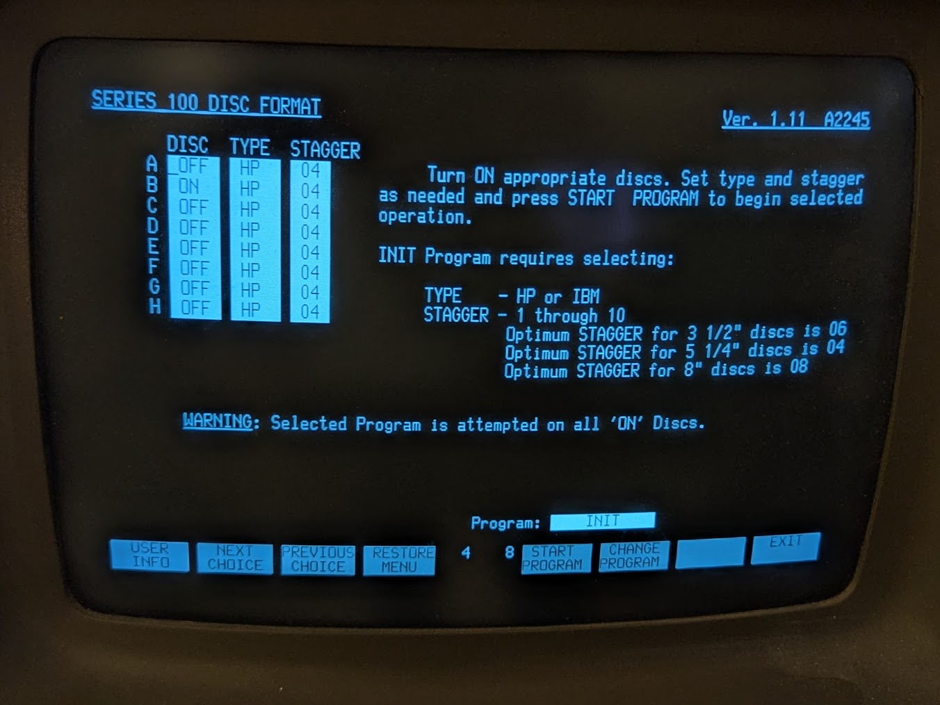 the format screen GUI showing which drive(s) to format, since it can format more than one at a time!