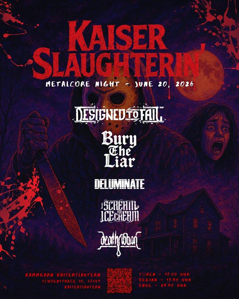 Flyer for Kaiserslaughterin' - Metalcore Night