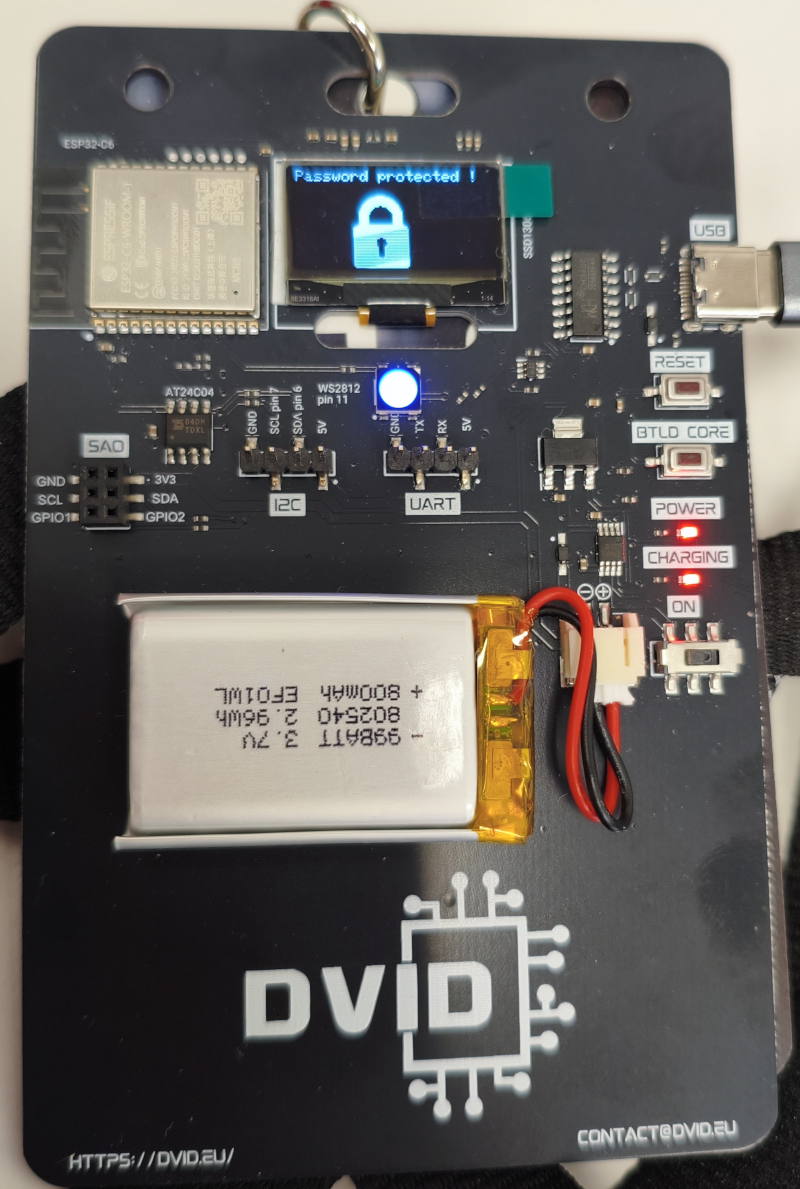 the DVID board - locked. The challenge is to unlock it.