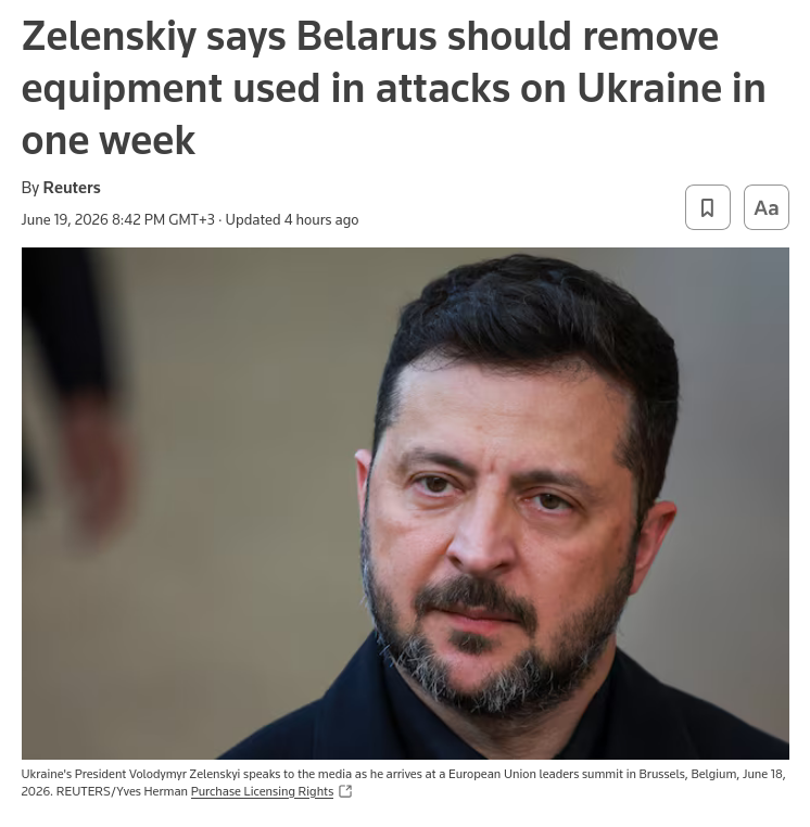 President Volodymyr Zelenskiy has demanded that Belarusian leader Alexander Lukashenko remove Russian signal relay stations used in attacks on Ukraine within one week, warning of Ukrainian action if the equipment remains. #Russia #Belarus #Lukashenko #Zelensky