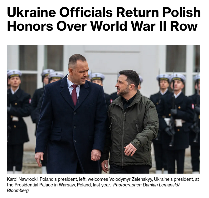 President Zelenskyy has returned the Order of the White Eagle, awarded in 2023, to Nawrocki, stating the honor was intended for the Ukrainian people and military rather than himself personally. #Russia #EU #Poland #Zelensky