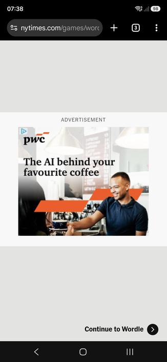 Pwc claiming to be "the ai behind my favourite coffee"