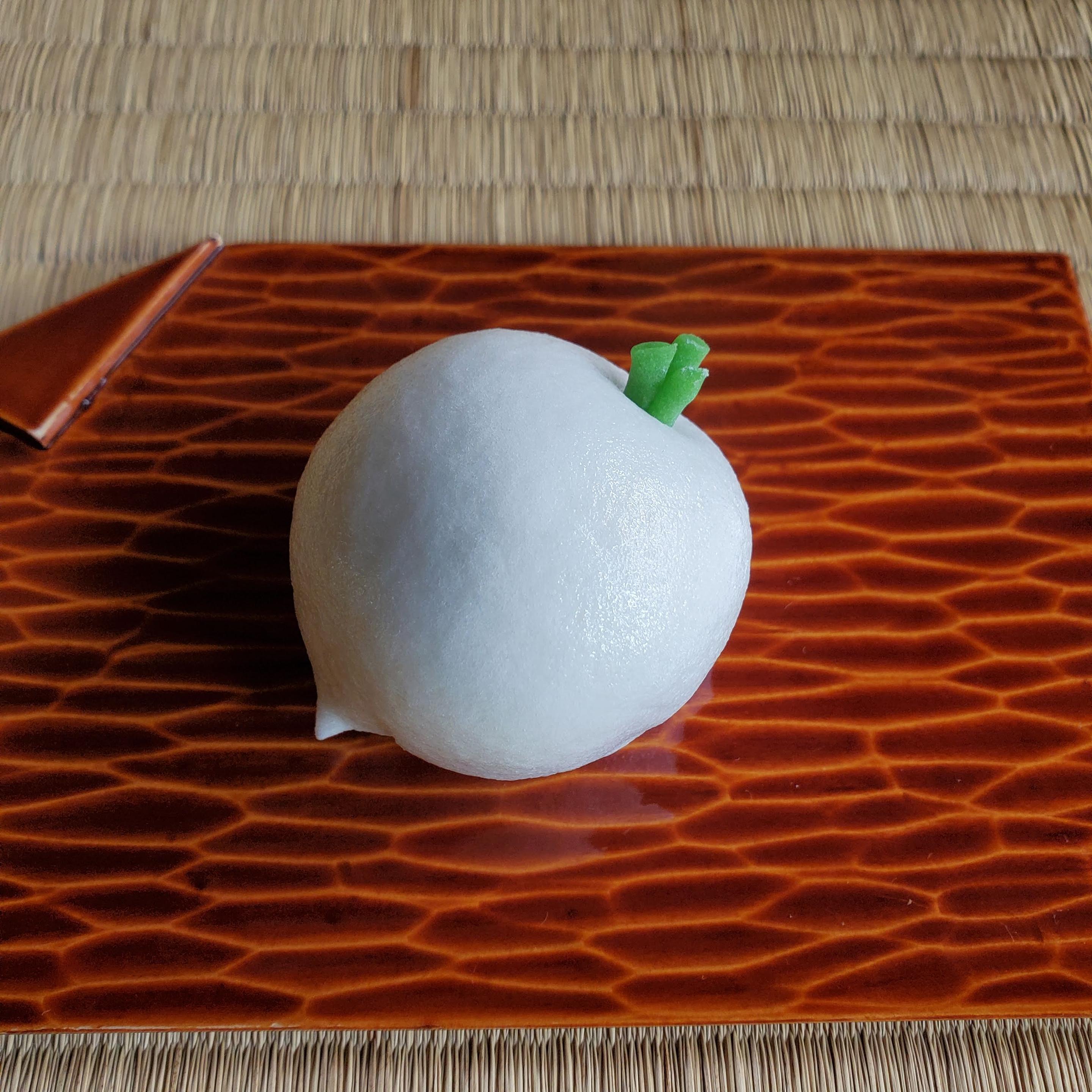 Kameya Shigehisa's plump turnip inspired sweet.