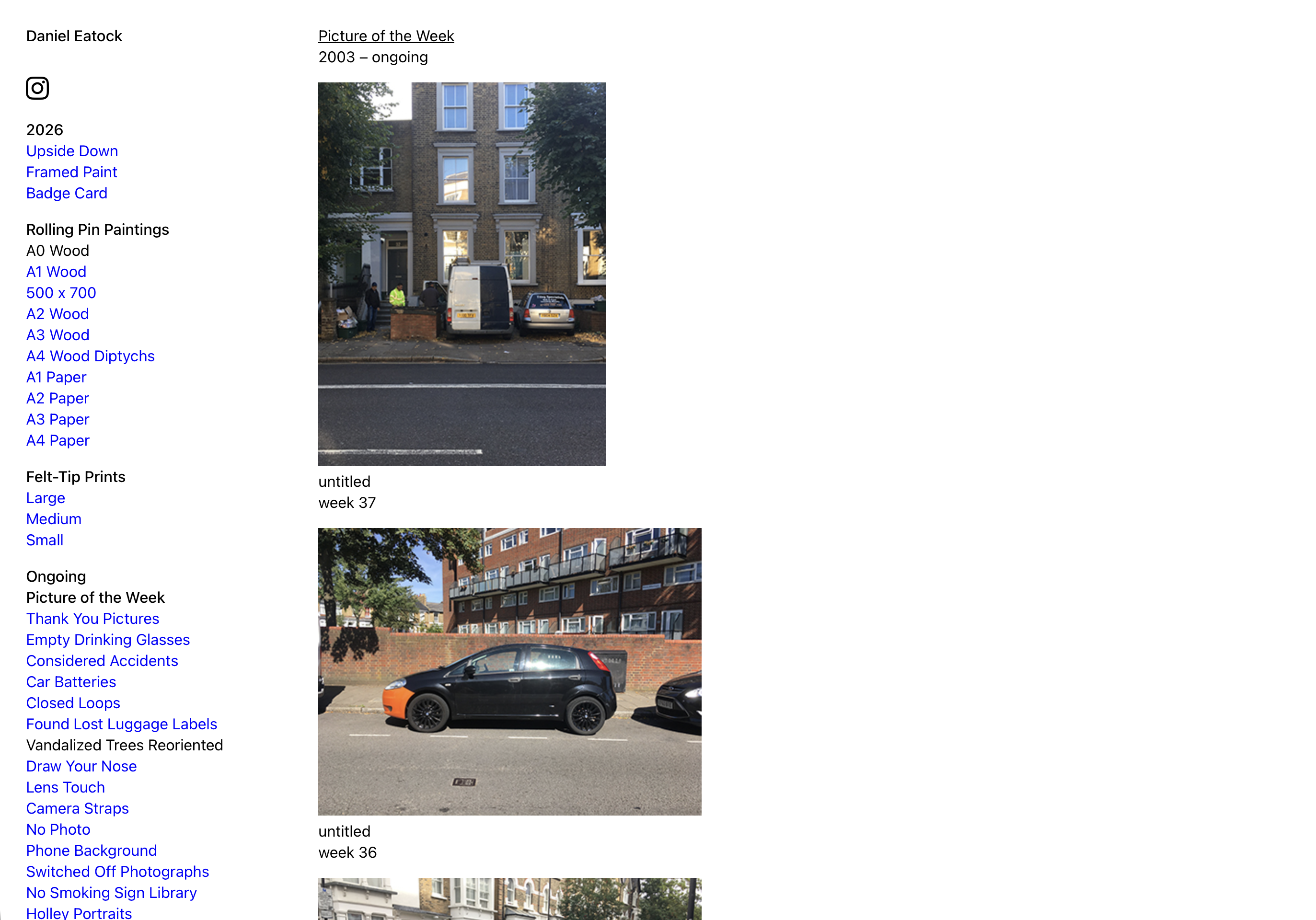 I love Daniel Eatock’s website! The way he publishes his art and ideas for decades on this beautifully simple website...