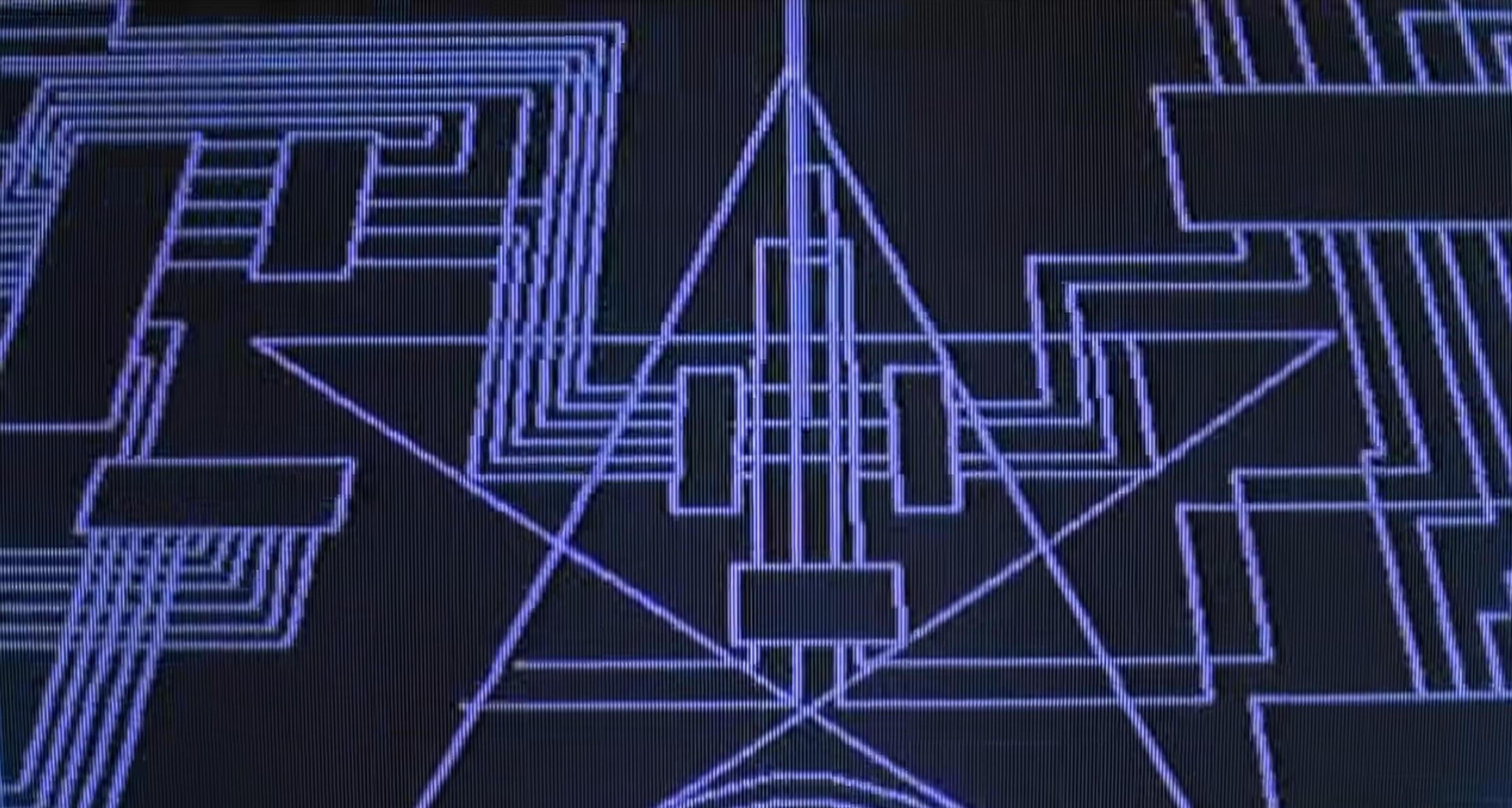 wireframe star against a wireframe circuitry style layout.