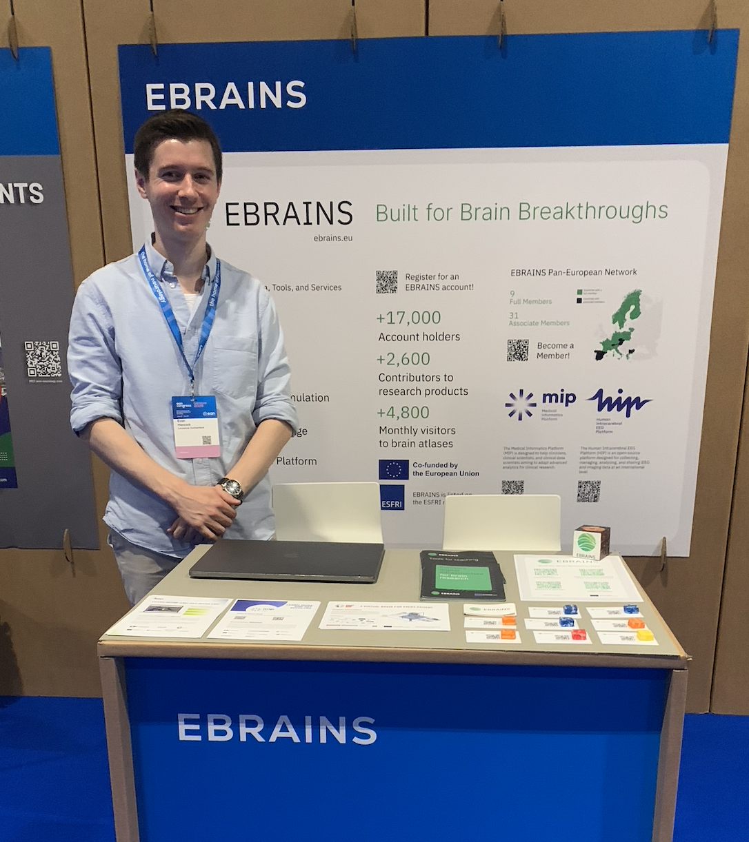 Photo of EBRAINS booth at EAN 2026