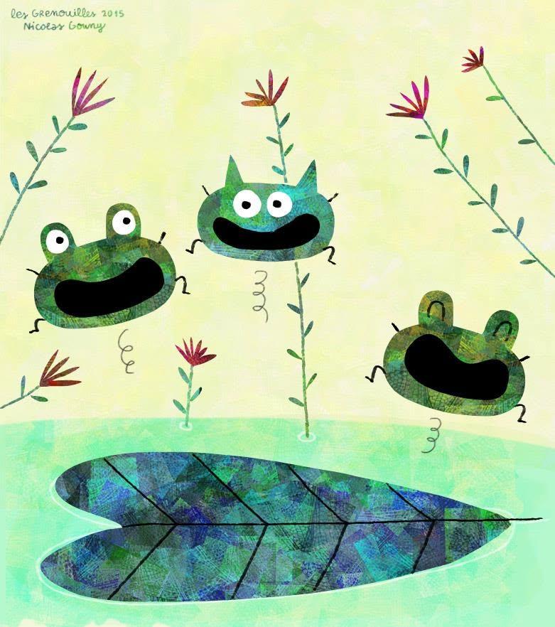 Grenouilles qui sautillent