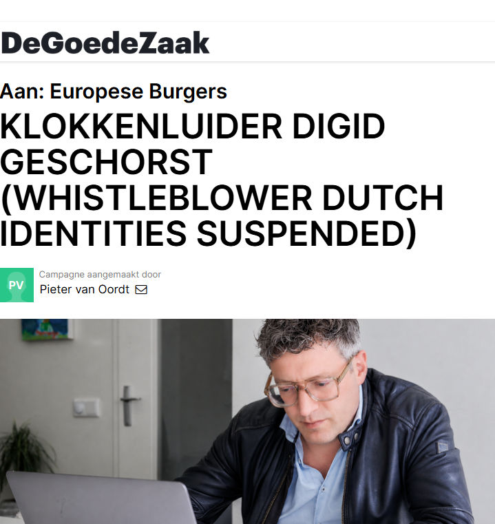 Klokkenluider DigiD geschorst