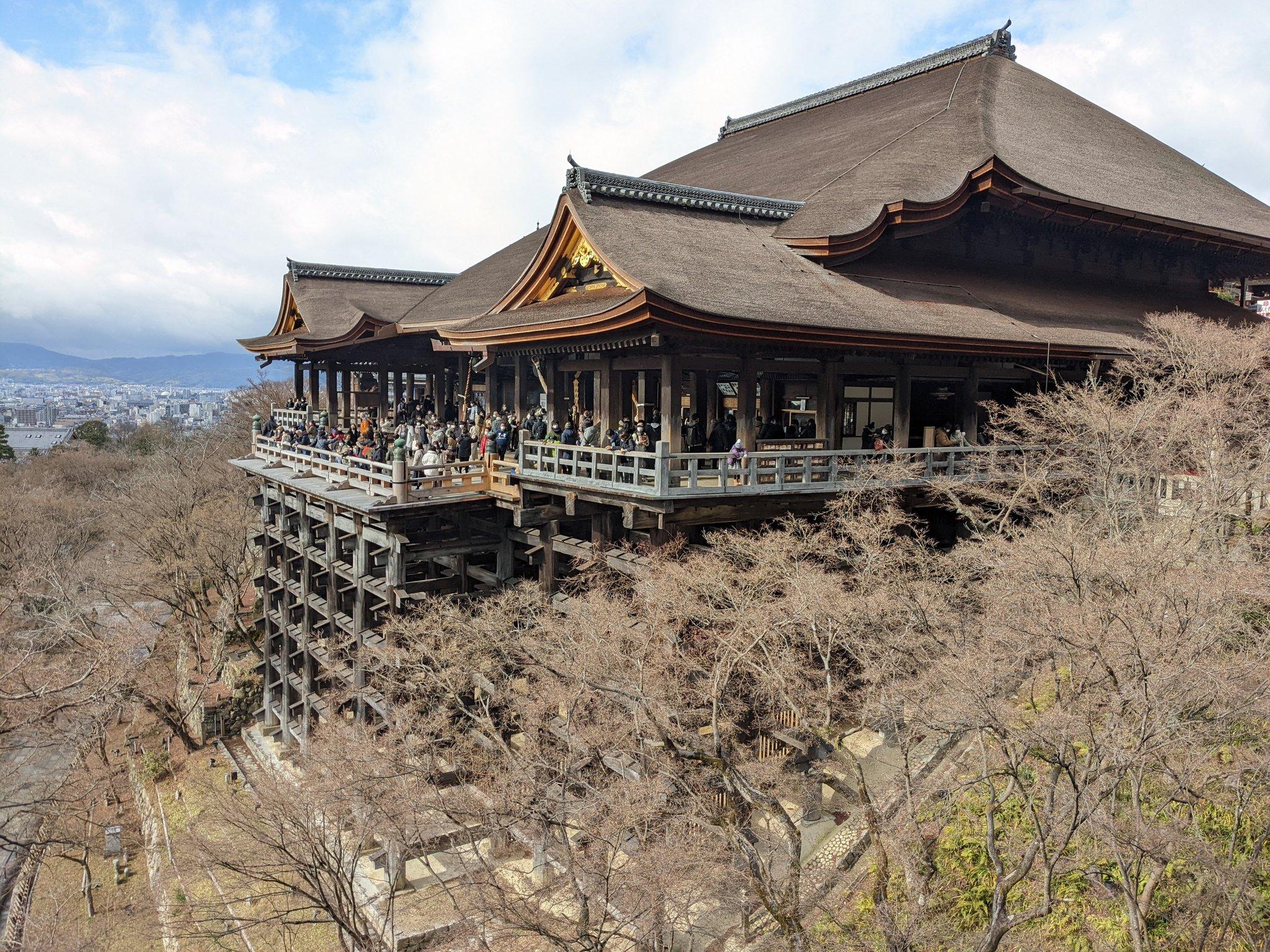 The main hall of Kiyomizu-dera.