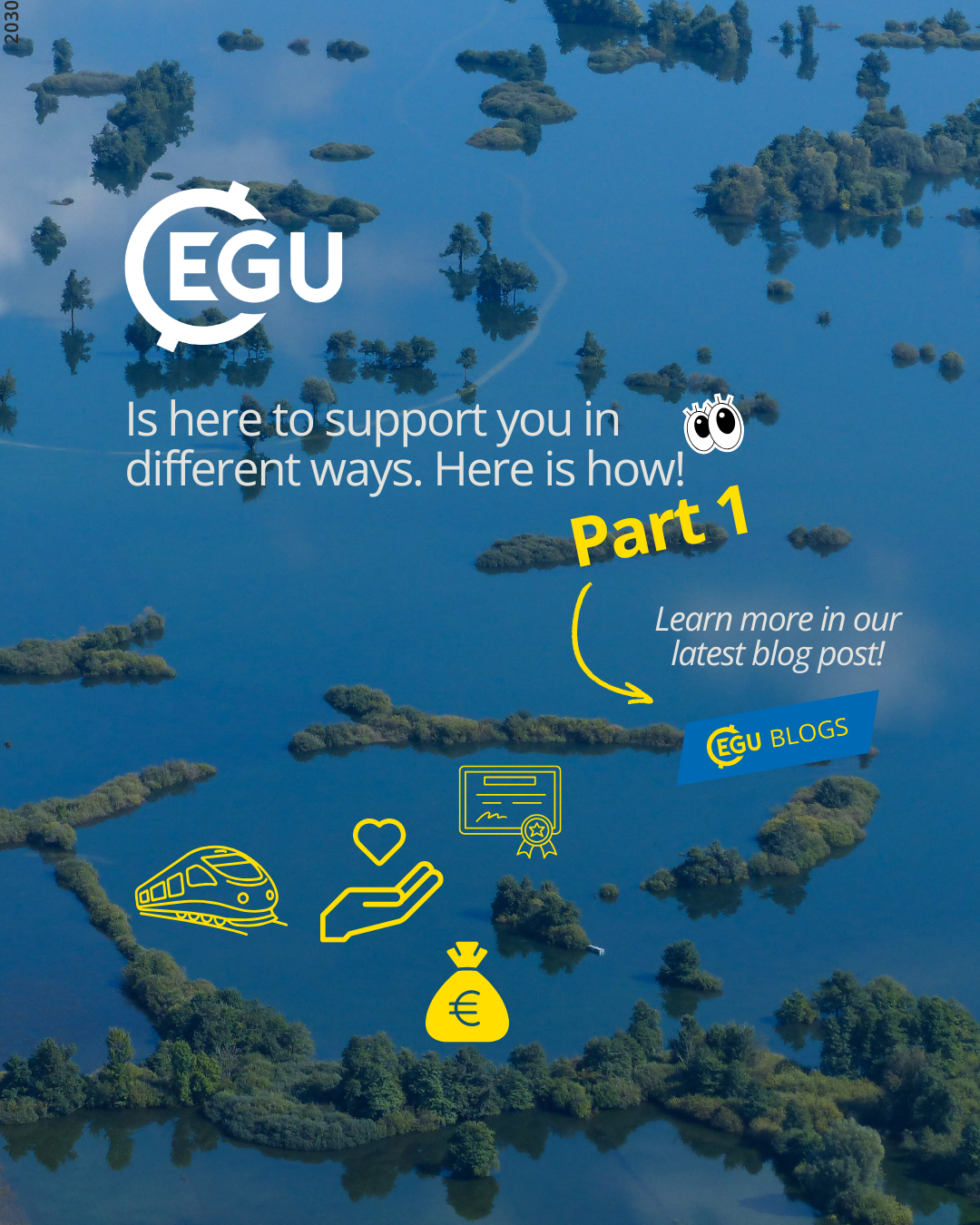 The polje between sky and earth text reads:''Is here to support you in different ways. Here is how!''