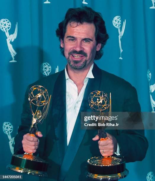 PASADENA, CALIFORNIA - SEPTEMBER 08 : Emmy Winner Actor and Writer Dennis Miller at the Emmy Awards Show, September 8,1996 in Pasadena, California. (Photo by Bob Riha, Jr./Getty Images)