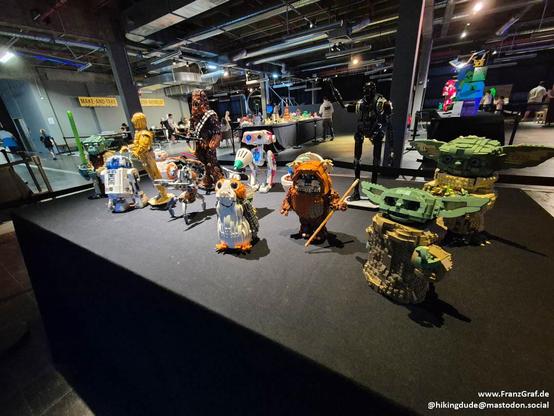 Lego Starwars figures in an exhibition