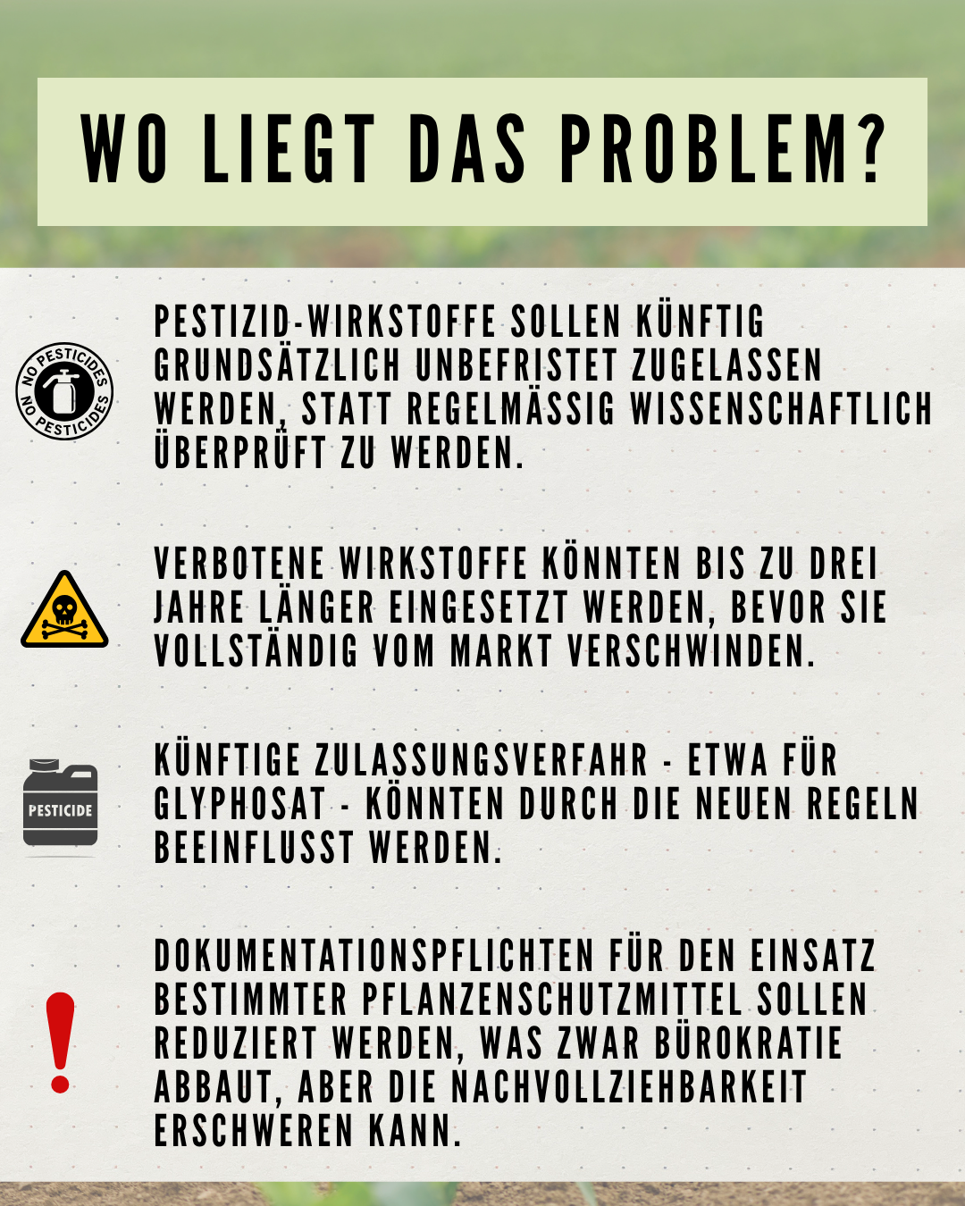 Die Kacheln erklären, was der „Food & Feed Omnibus” ist.
