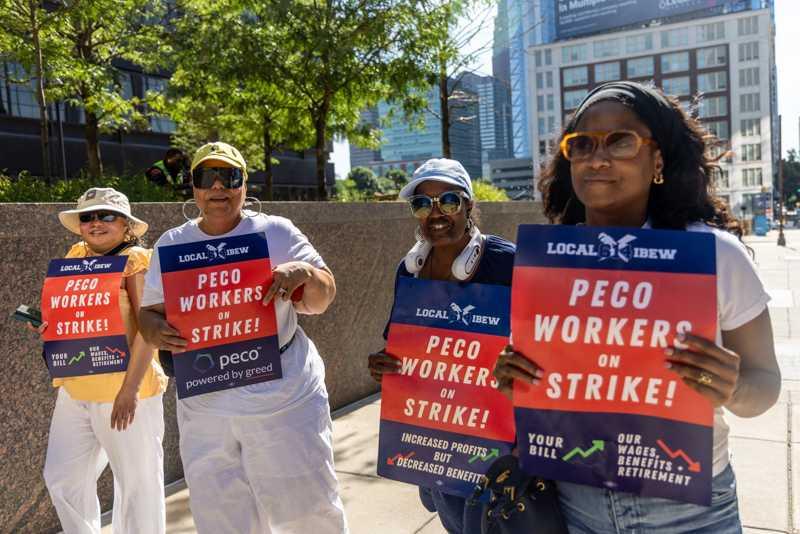 PECO workers strike starts amid Fourth of July heat wave