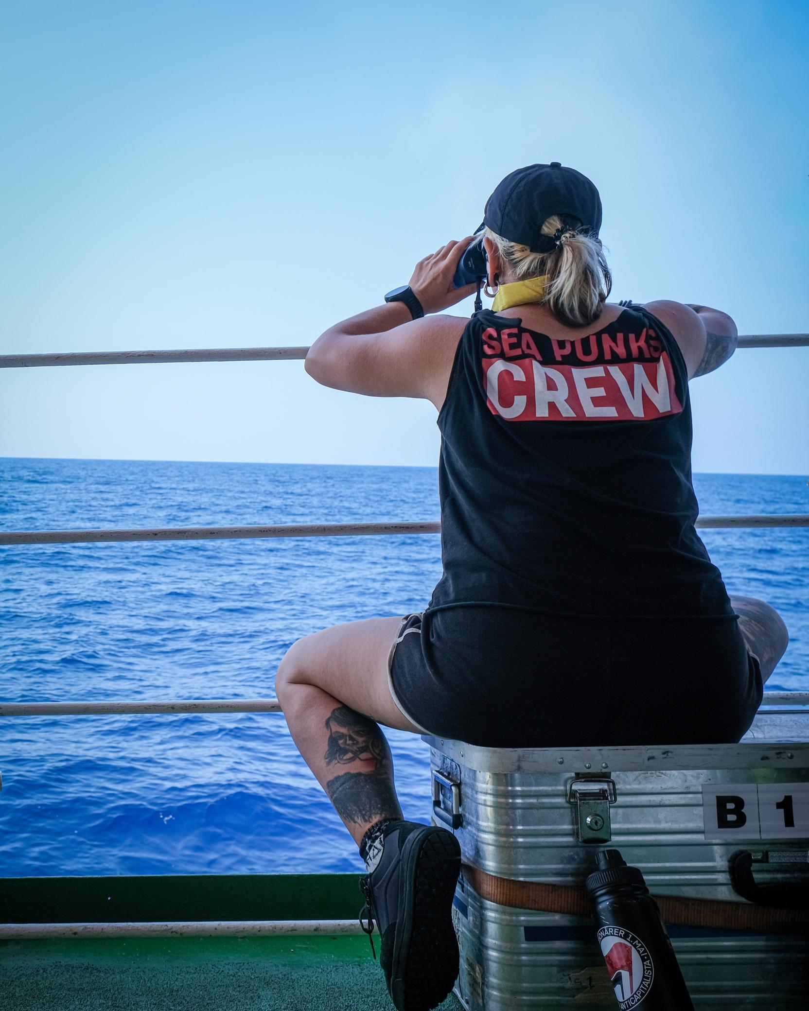 crew member in lookout