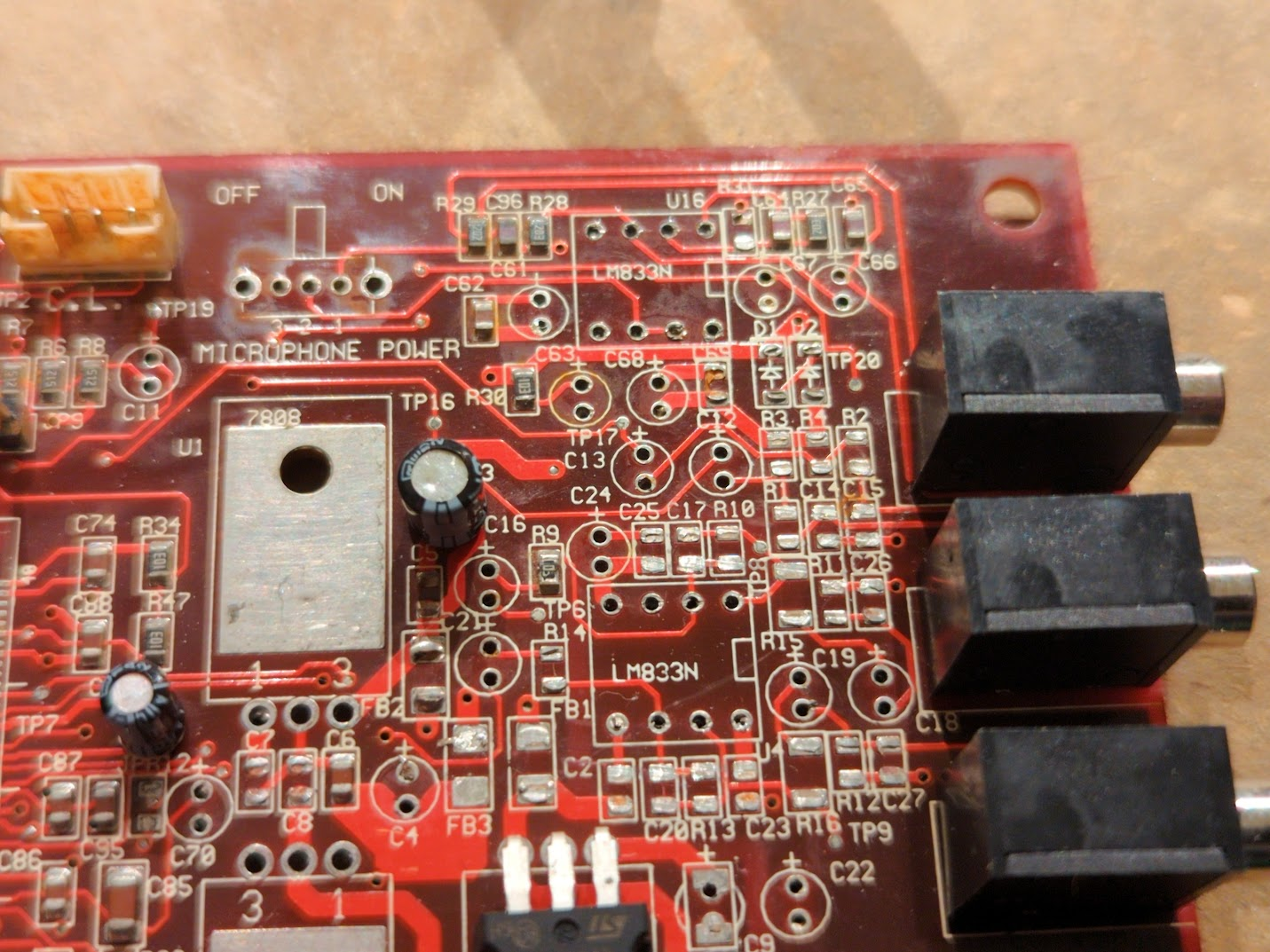 lots of empty footprints with just some solder fillets showing.