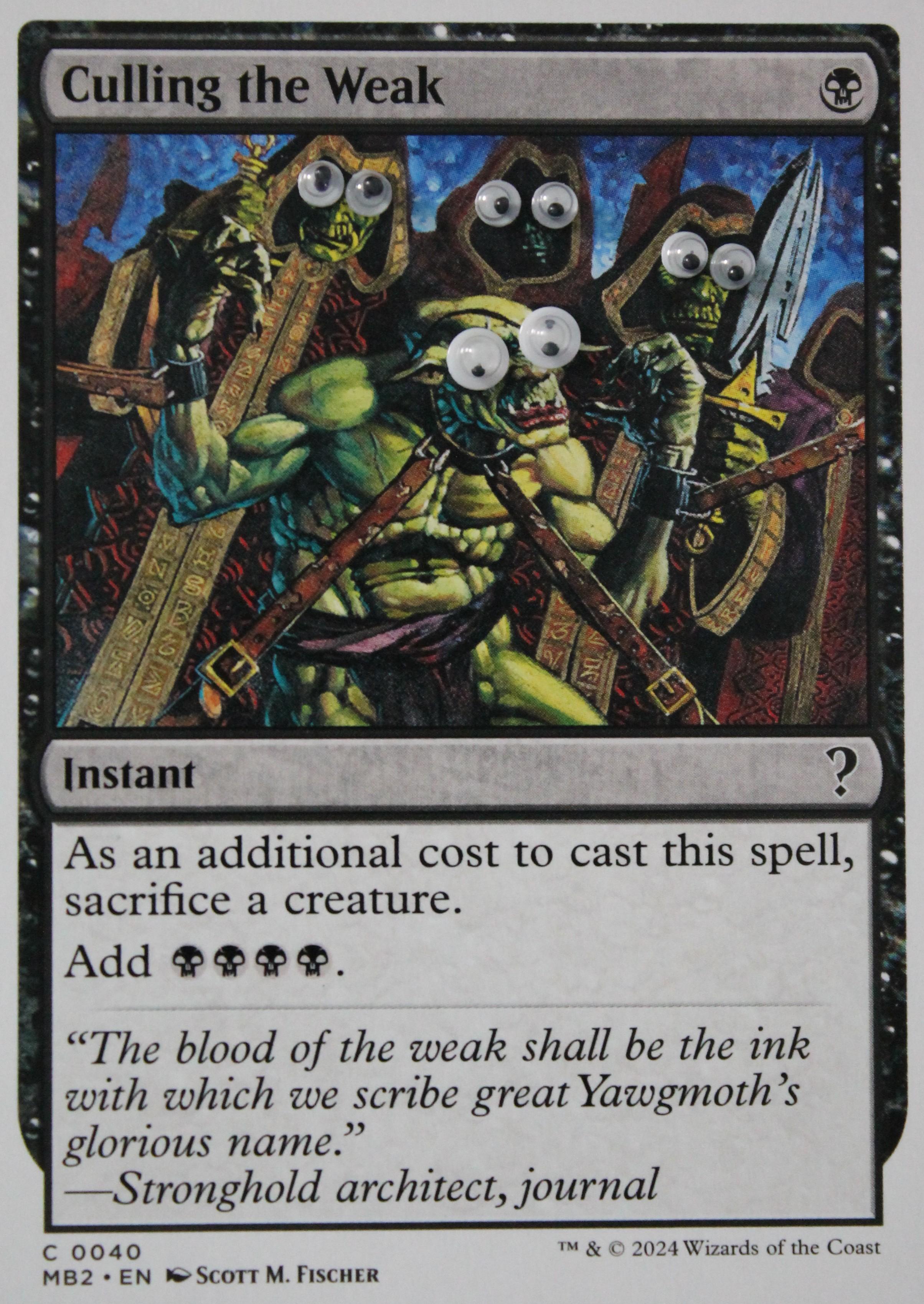 Culling The Weak