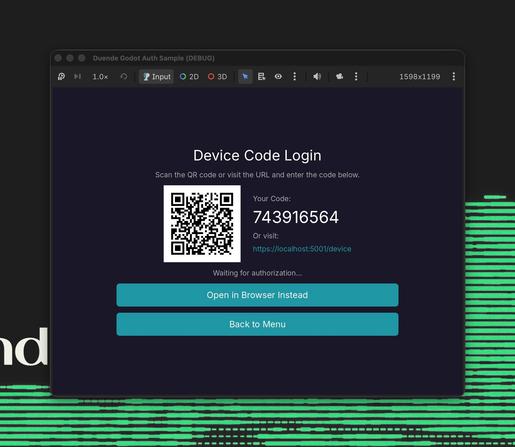 Device Authorization Flow in Godot Game