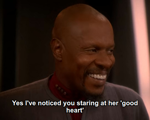 Benjamin:  Yes I've noticed you staring at her 'good heart'