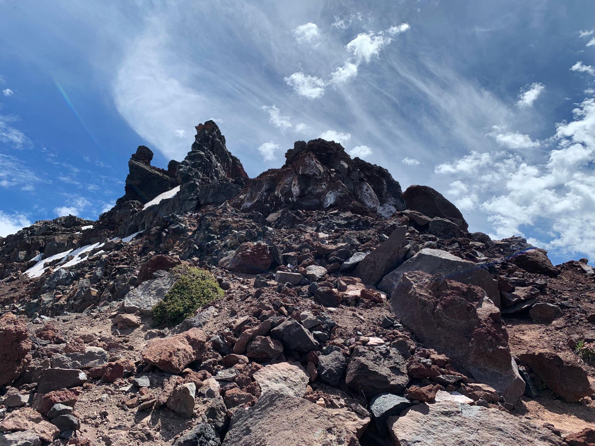 Some rocky outcrops on the ridge of Broken Top.