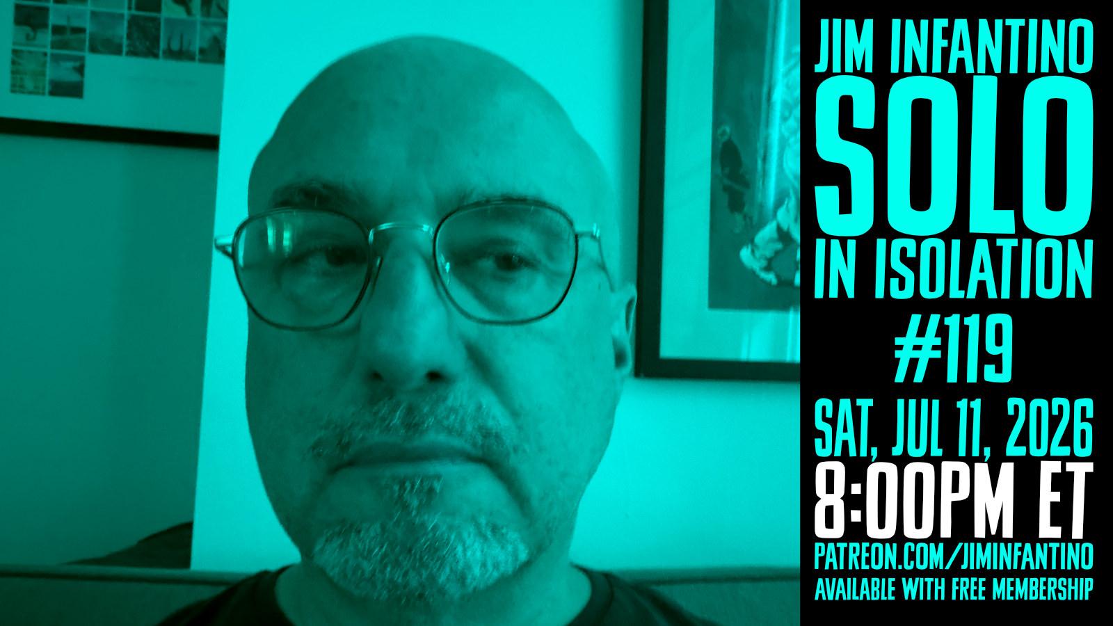 Jim Infantino looking to the side - announcing webcast at 8pm