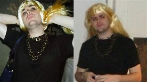 JD Vance in a long blond wig.