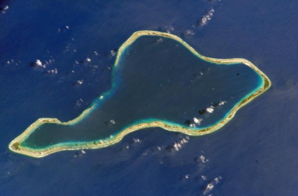 NASA-Aufnahme von Mururoa
Quelle: NASA - http://eol.jsc.nasa.gov/scripts/sseop/photo.pl?mission=ISS004&roll=E&frame=6730
Lizenz: Public domain