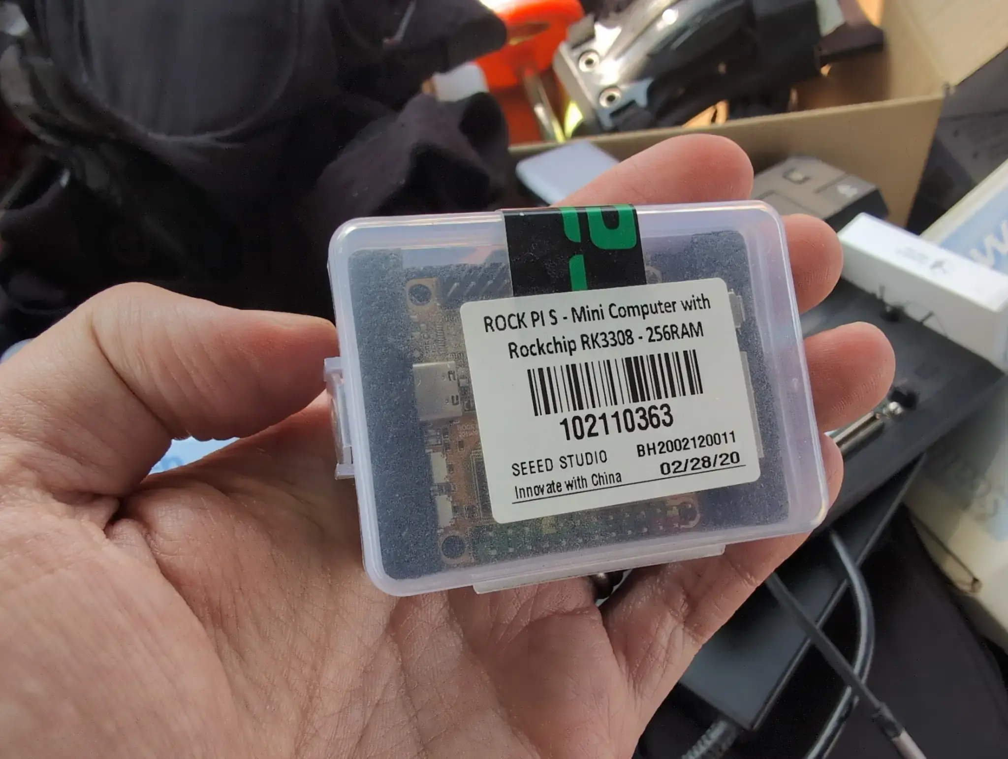 Rock Pi mini computer.